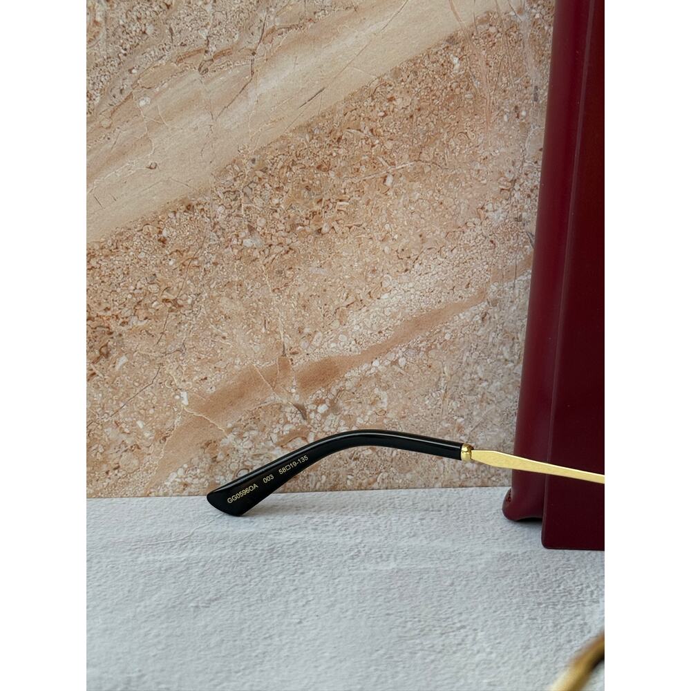 NEW Gucci GG0596OA Gold Round Eyeglasses Frames - Picture 5 of 10